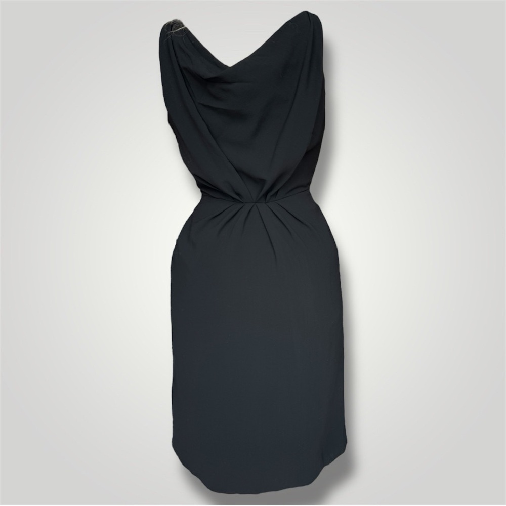 Fendi Black Sheath Midi Dress Square Neck - Picture 4 of 9